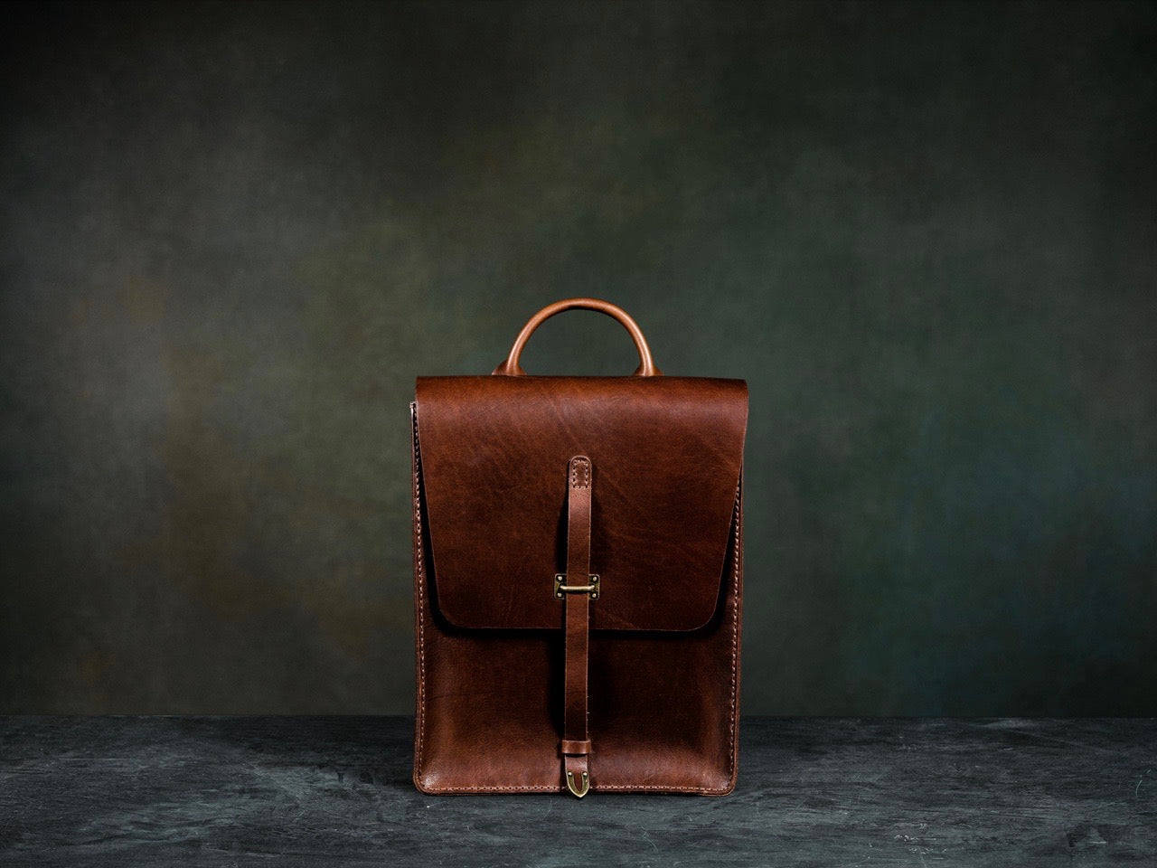 Handmade Leather Mens Small Box Bag Shoulder Bag Messenger Bag for
