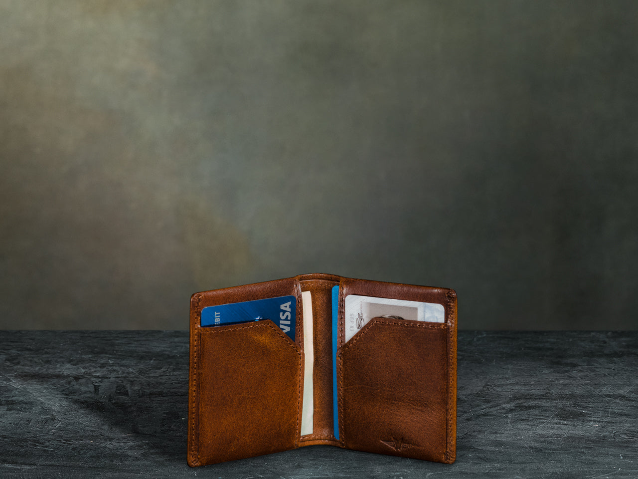 Leather Bifold Wallet Minimalist Leather Wallet Mens Slim 