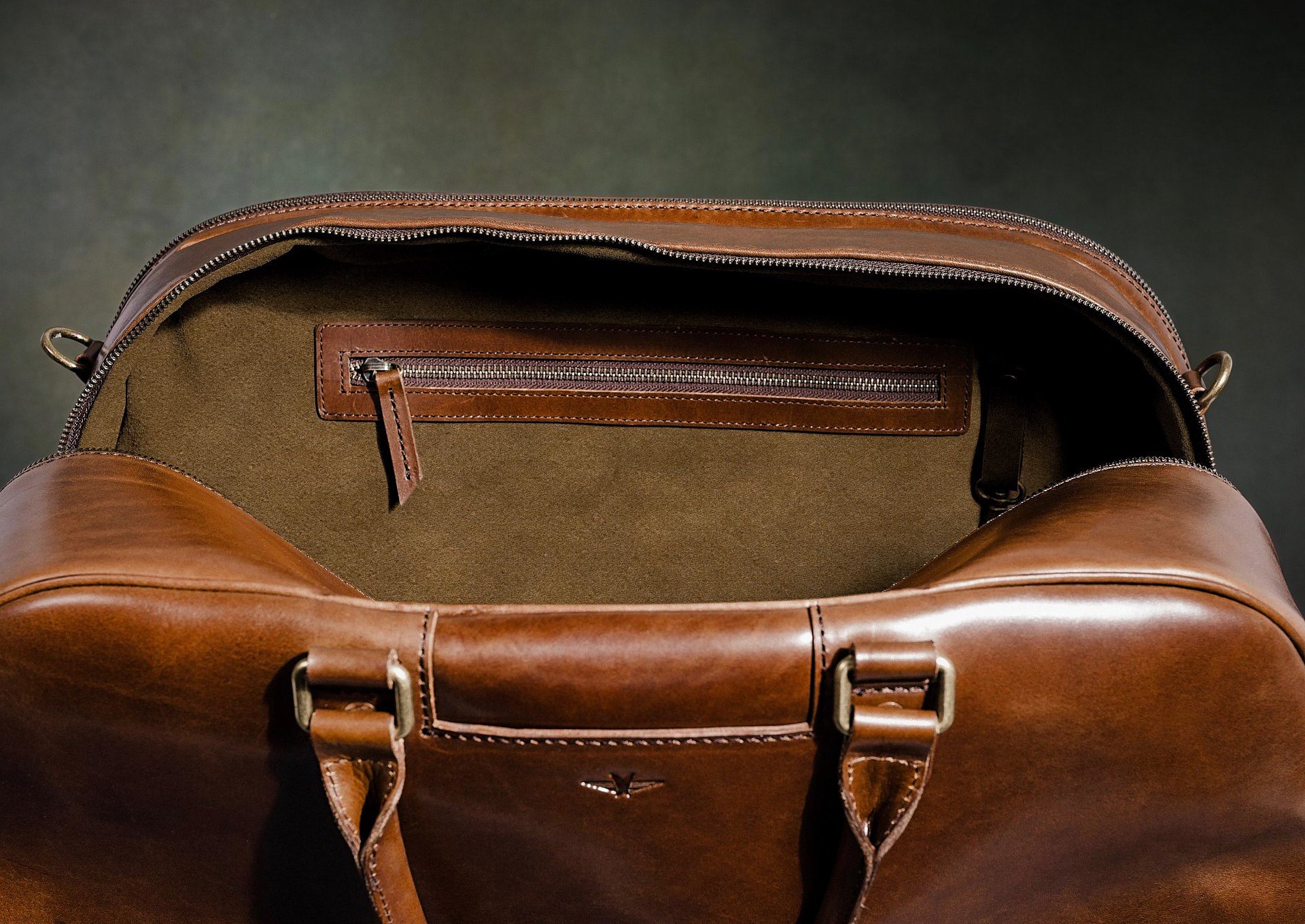 Leather Duffle Bag - Men's Brown Weekender Bag from Satchel