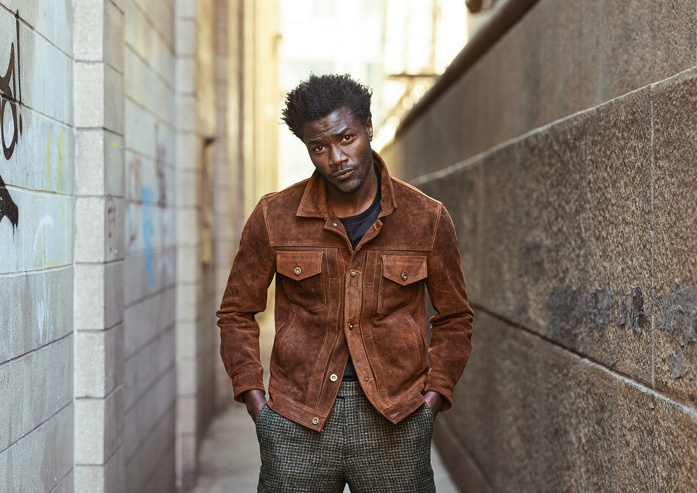 Harrington - Brown Suede | Gustin Jackets | Leather Jackets
