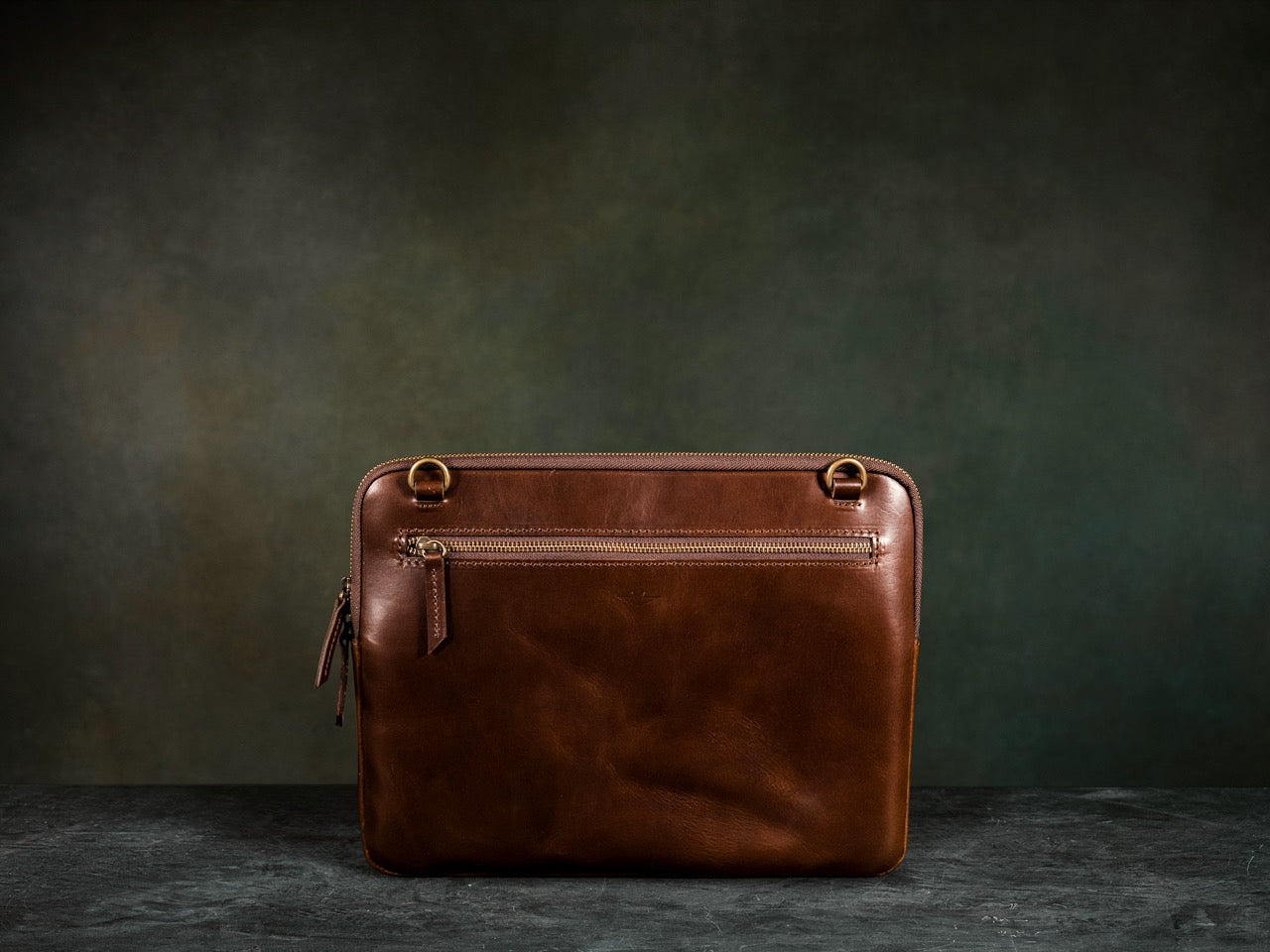 Genuine Leather Laptop Bag, Brown – Three Sixty Leather