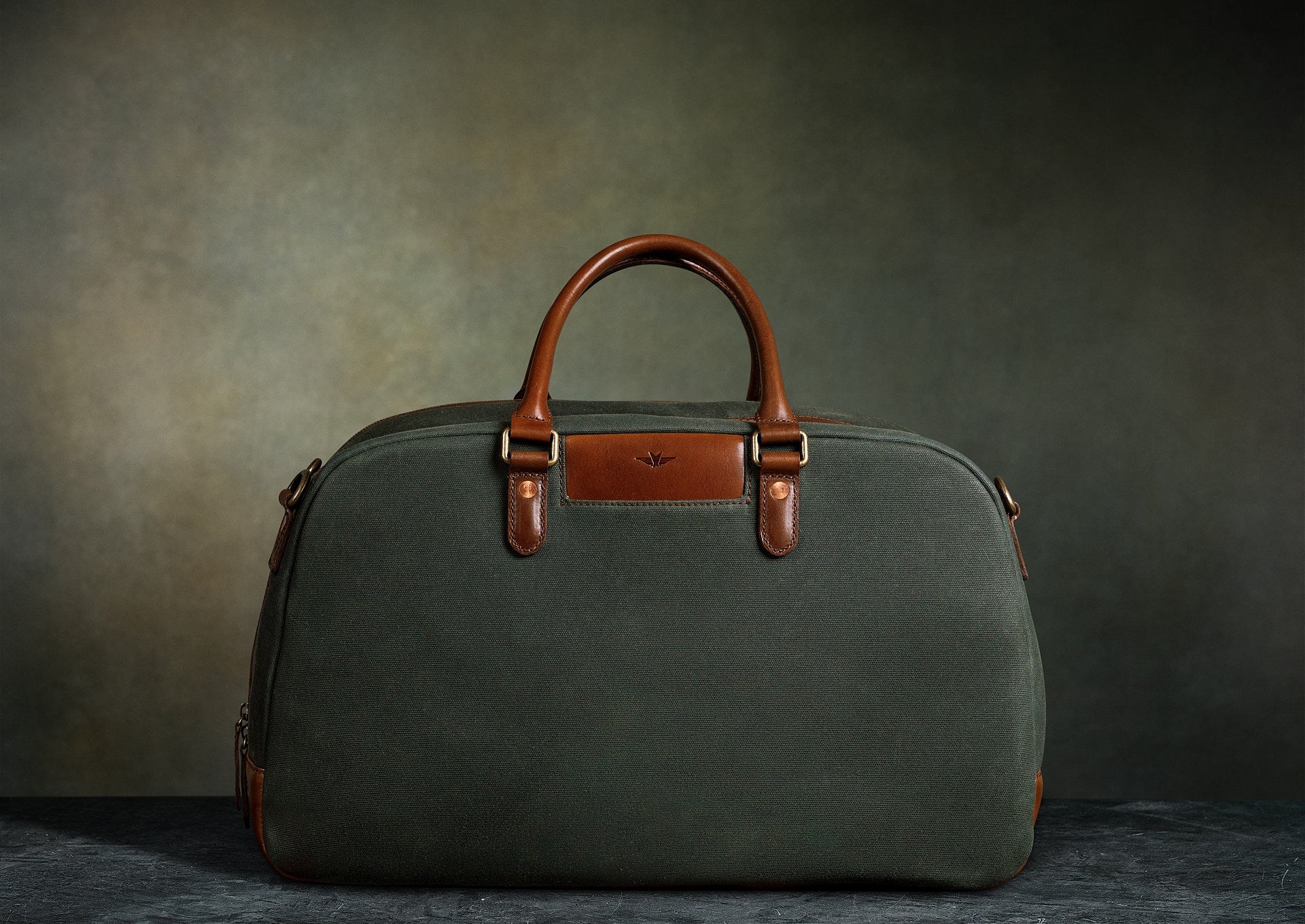 Waxed Canvas Leather Travel Bag Duffle Bag Weekender Bag with Shoe Pou –  Unihandmade