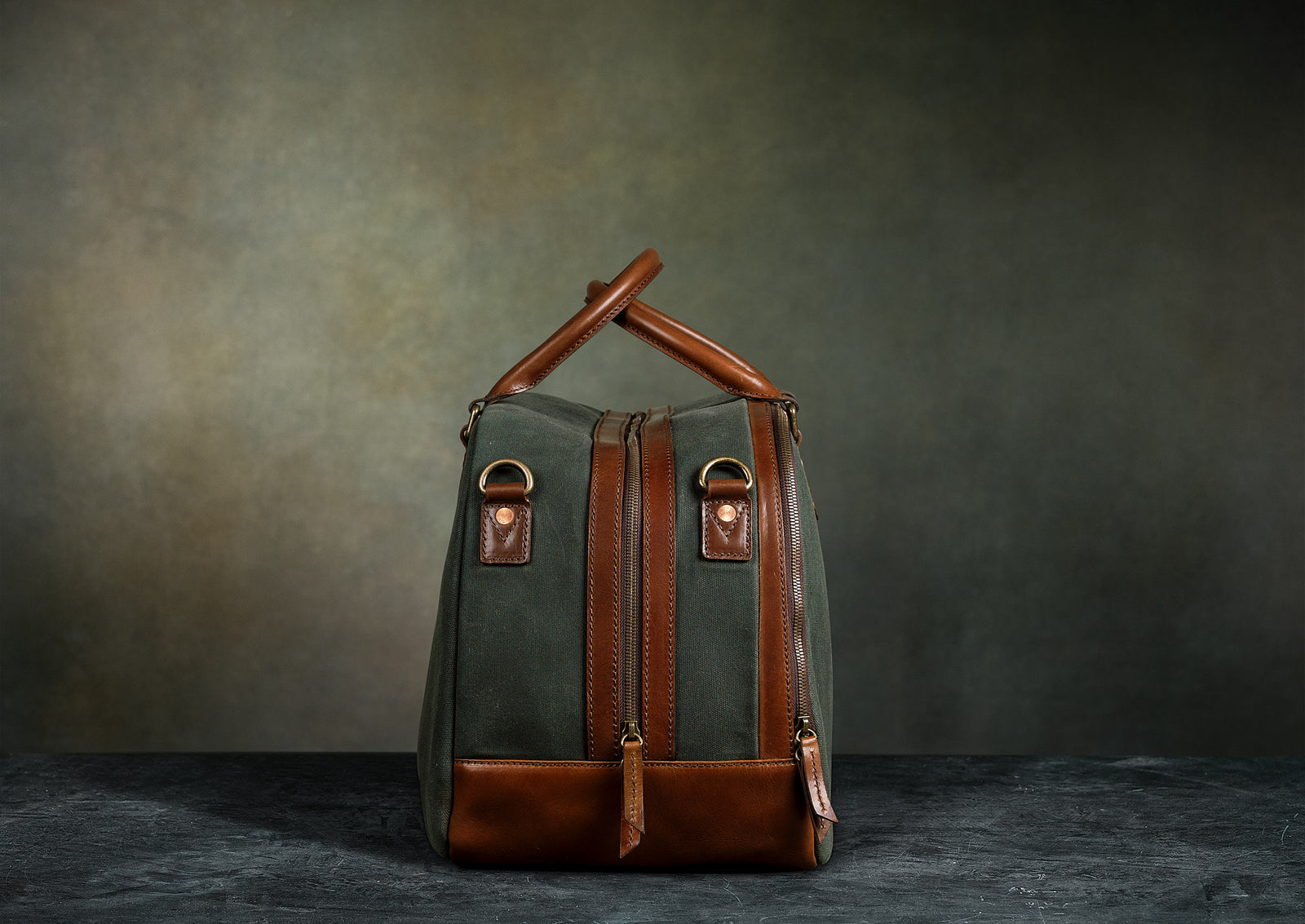 The Burford Canvas and Leather Hold-All, Travel Bag, Duffle Bag