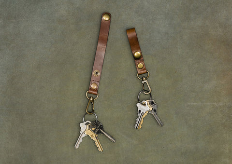 removable leather key clip