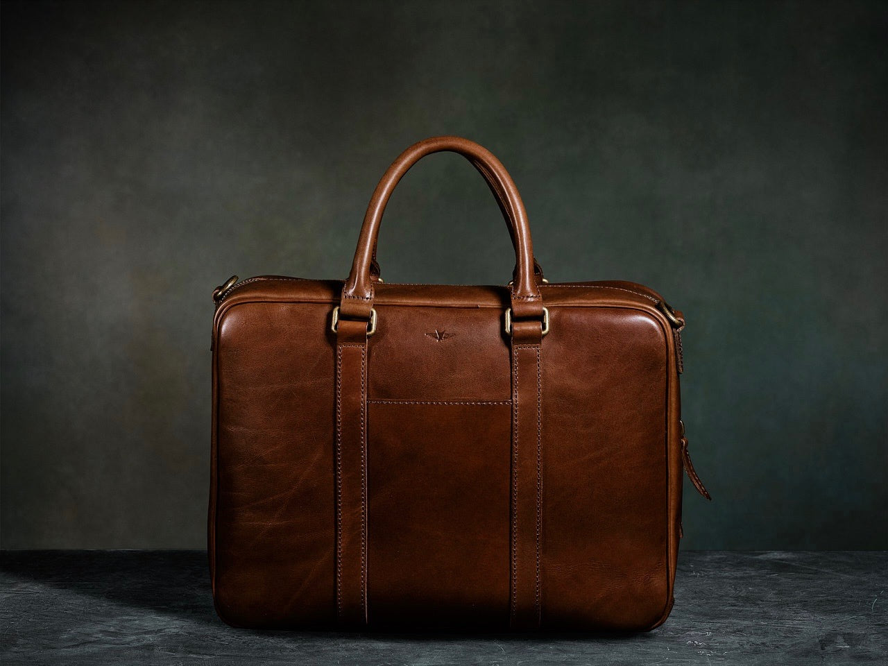 Leather Attache Briefcase - Jefferson Bag